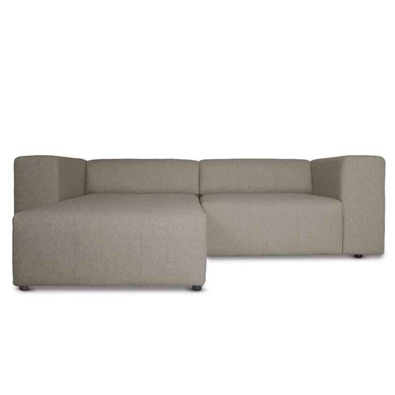 ebuy24 Heaven Sofa mit Chaiselong Rechts oder Links Gewendet Grau Sandfarben von ebuy24