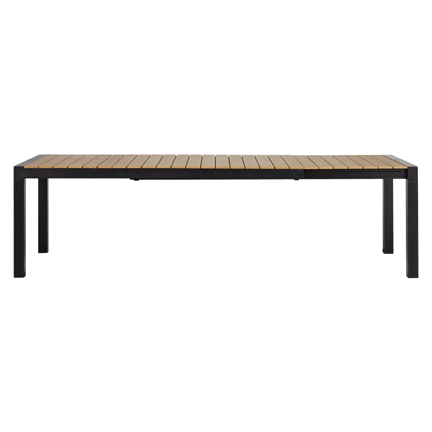 ebuy24 Joan Gartentisch 205-275 x 100 cm mit Auszug mit 1 Platte Schwarz und Teak Dekor ebuy24 Joan Gartentisch 205-275 x 100 cm mit Auszug mit 1 Platte Schwarz und Teak Dekor von ebuy24