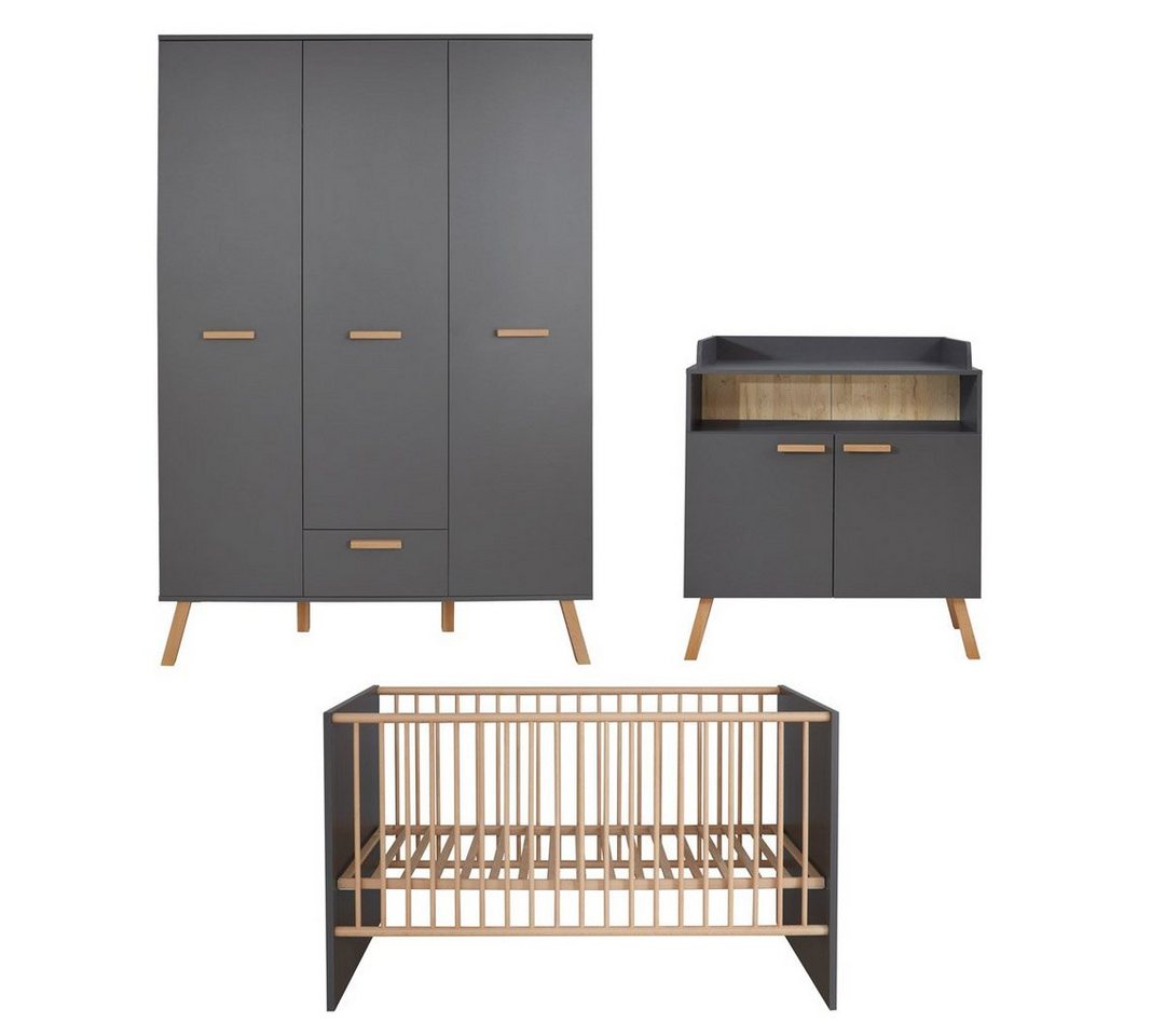 ebuy24 Jugendzimmer-Set MatsBaby Babyzimmermöbel Set grau. von ebuy24