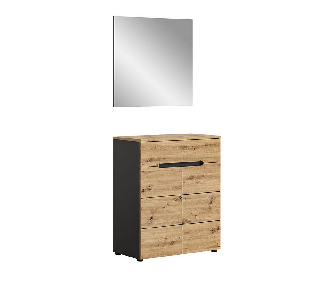 ebuy24 Kleiderschrank Canu Garderobenmöbel Set Eiche Dekor. (2-St) von ebuy24