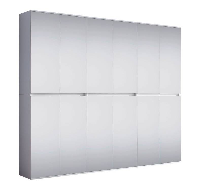 ebuy24 Kleiderschrank Mirror Garderobenmöbel Set 12 Türen weiß, Spiegelg von ebuy24