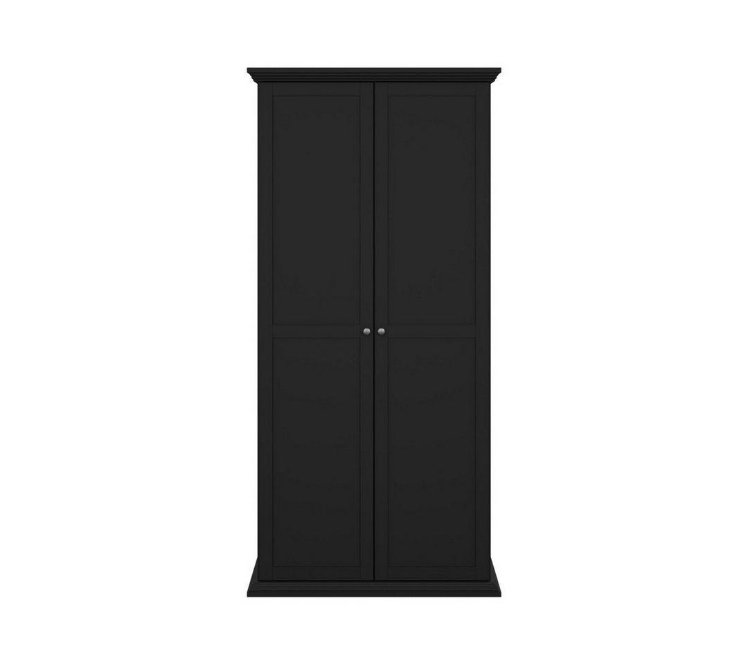 ebuy24 Kleiderschrank North Kleiderschrank 2 Türen schwarz matt. von ebuy24