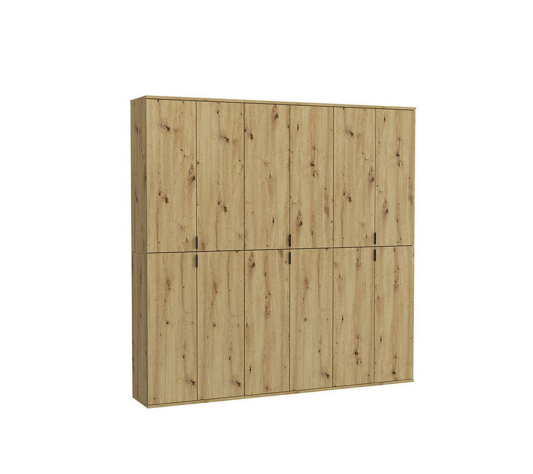 ebuy24 Kleiderschrank ProjektX Kleiderschrank 4+4+4-türig 12 Türen Eiche (3-St) von ebuy24