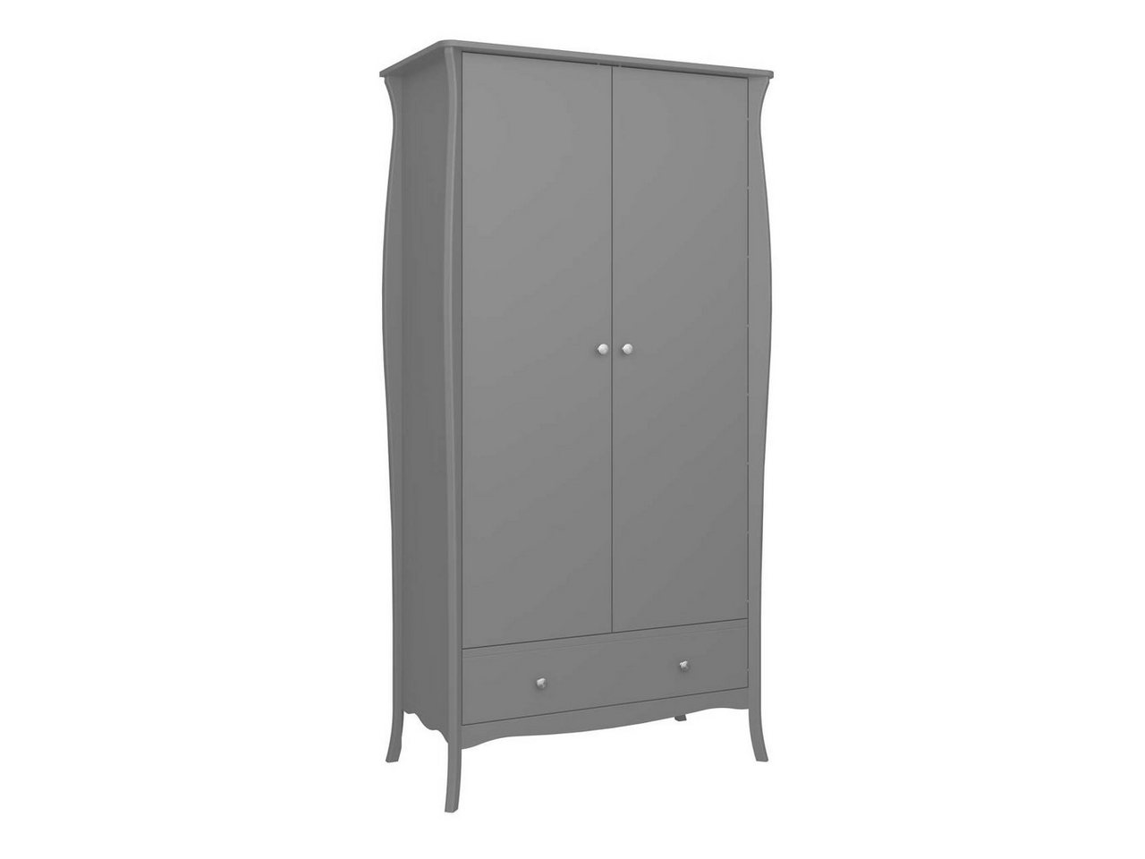 ebuy24 Kleiderschrank Simon Kleiderschrank 1 Schublade 2 Türen grau. von ebuy24