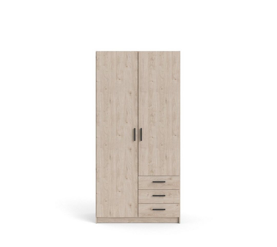 ebuy24 Kleiderschrank Spell Kleiderschrank 2 Türen und 3 Schubladen Hick von ebuy24