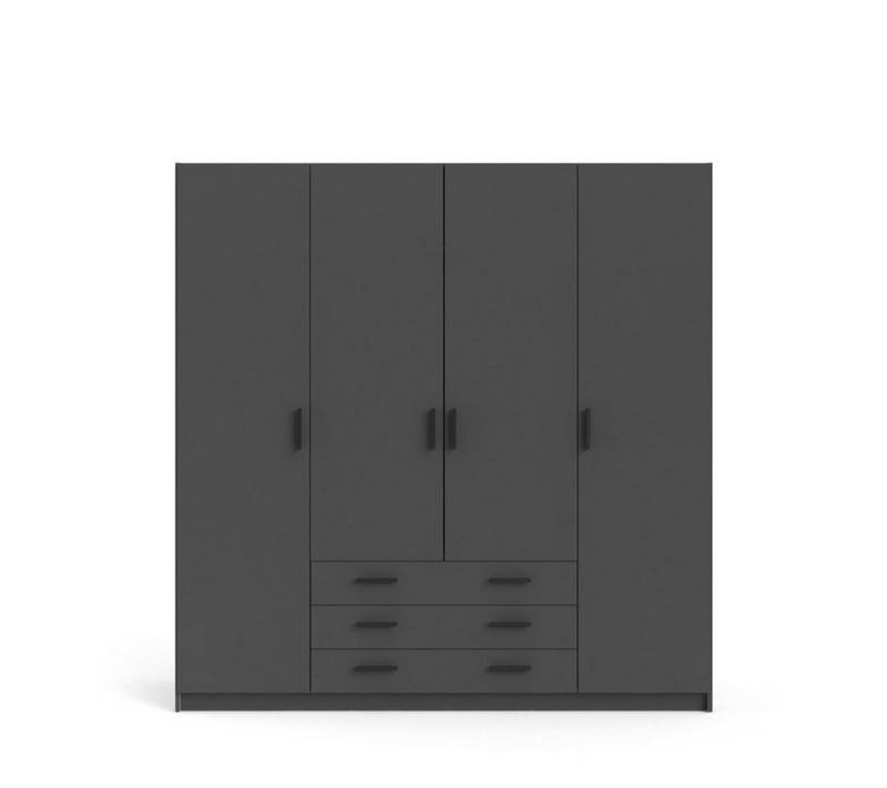 ebuy24 Kleiderschrank Spell Kleiderschrank B183 cm 4 Türen und 3 Schubla ebuy24 Kleiderschrank Spell Kleiderschrank B183 cm 4 Türen und 3 Schubla von ebuy24