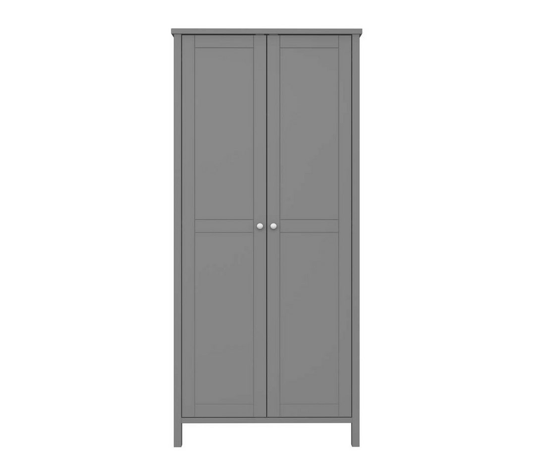 ebuy24 Kleiderschrank Tromsø Kleiderschrank 2 Türen grau. von ebuy24