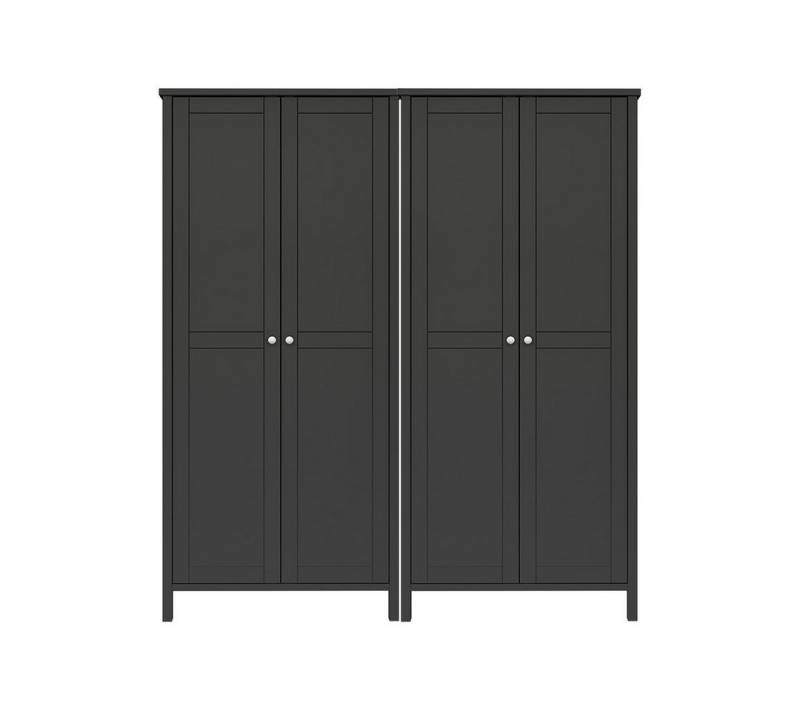 ebuy24 Kleiderschrank Tromsø Kleiderschrank 4 Türen kaffeefarben. von ebuy24