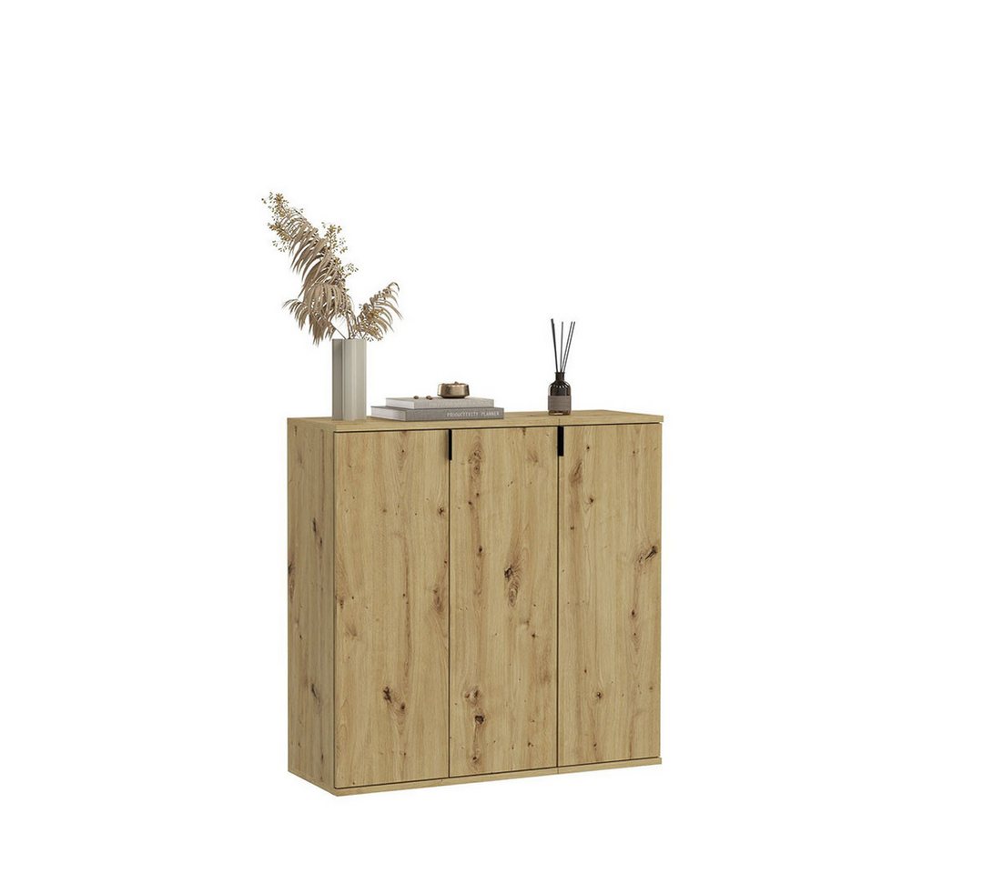 ebuy24 Kommode ProjektX Kommode 2+1-türig 3 Türen Eiche Dekor. (2 St) von ebuy24