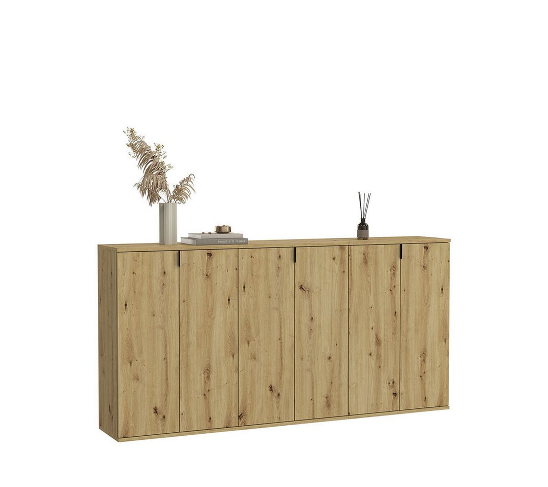 ebuy24 Kommode ProjektX Kommode 2+2+2-türig 6 Türen Eiche Dekor. (3 St) von ebuy24