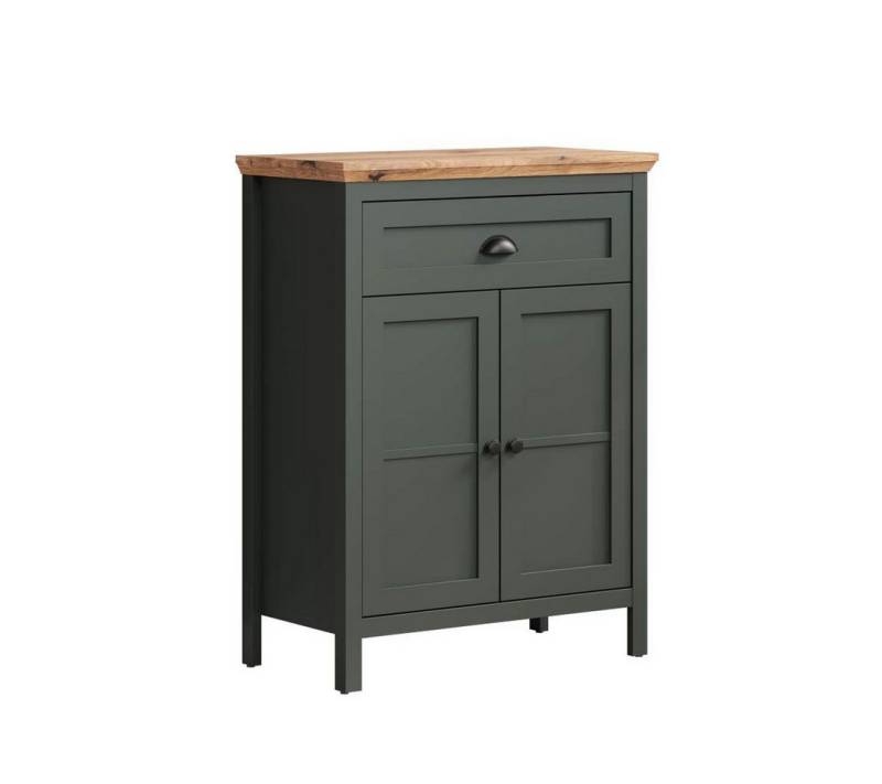 ebuy24 Kommode Stanton Kommode grün, Eiche dekor. von ebuy24
