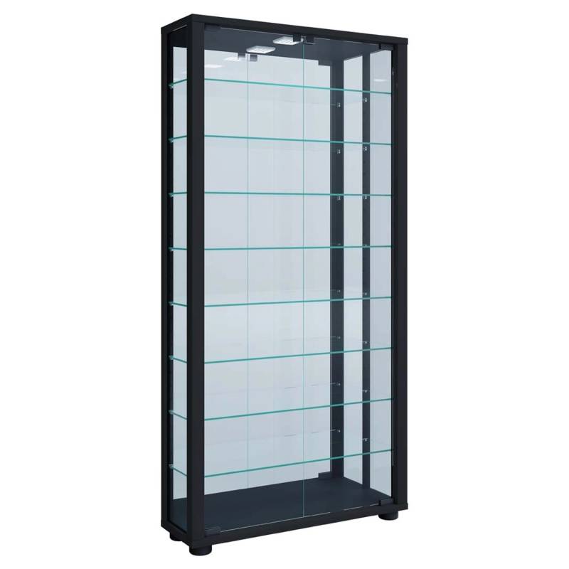 ebuy24 LumoMaxi Vitrinenschrank mit Spiegel 2 Glastüren Schwarz ebuy24 LumoMaxi Vitrinenschrank mit Spiegel 2 Glastüren Schwarz von ebuy24