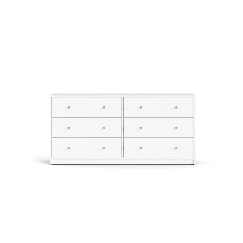 ebuy24 Maria Kommode Breit mit 6 Schubladen Weiss von ebuy24