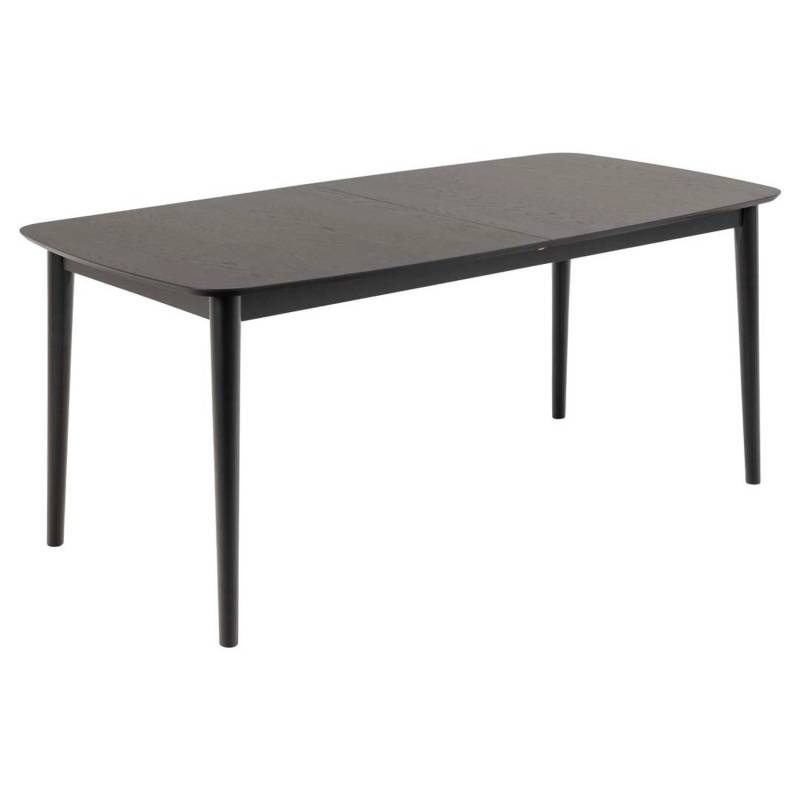 ebuy24 Montreux Esstisch 90x180/219cm inkl Zusatzplatten Schwarz von ebuy24