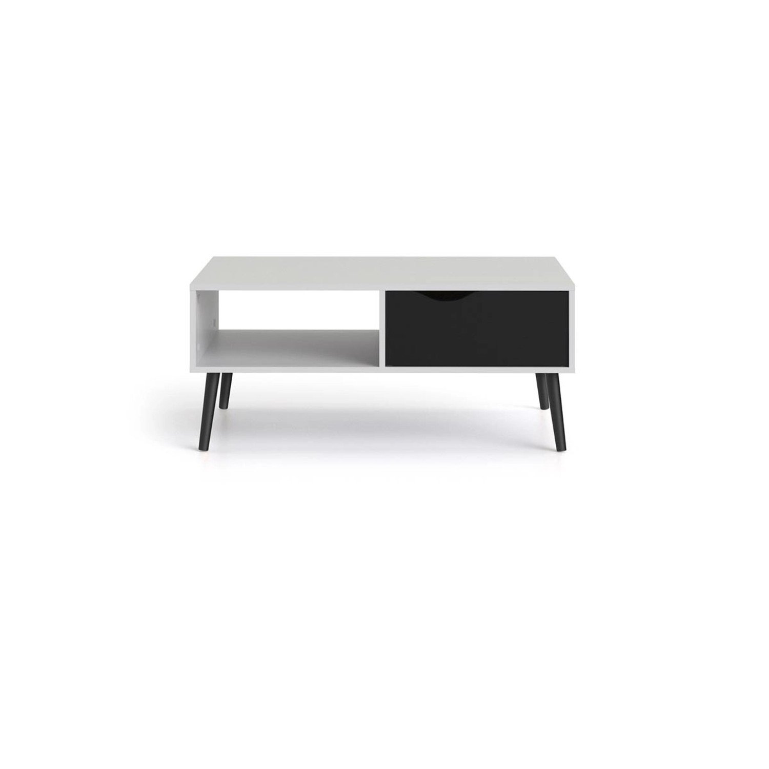 ebuy24 Napoli Couchtisch mit 1 Schublade und 1 Ablage in Weiß und Matt Schwarz ebuy24 Napoli Couchtisch mit 1 Schublade und 1 Ablage in Weiß und Matt Schwarz von ebuy24