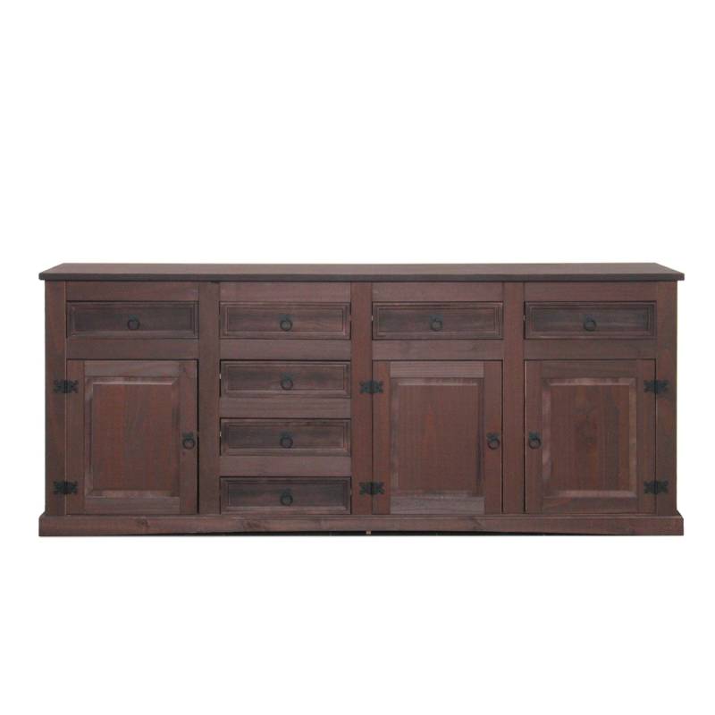 ebuy24 New Mexico Sideboard mit 7 Schubladen und 3 Türen Kolonial Gebeitzt Wachs von ebuy24