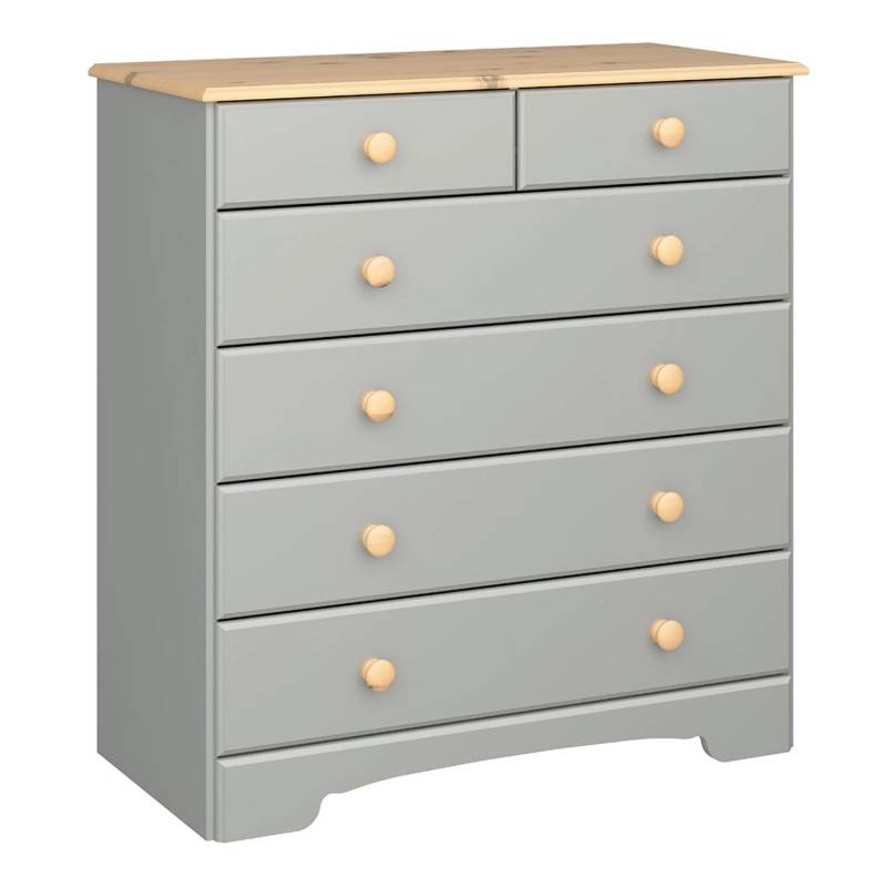 ebuy24 Nilon Kommode 6 Schubladen Grau Golden von ebuy24