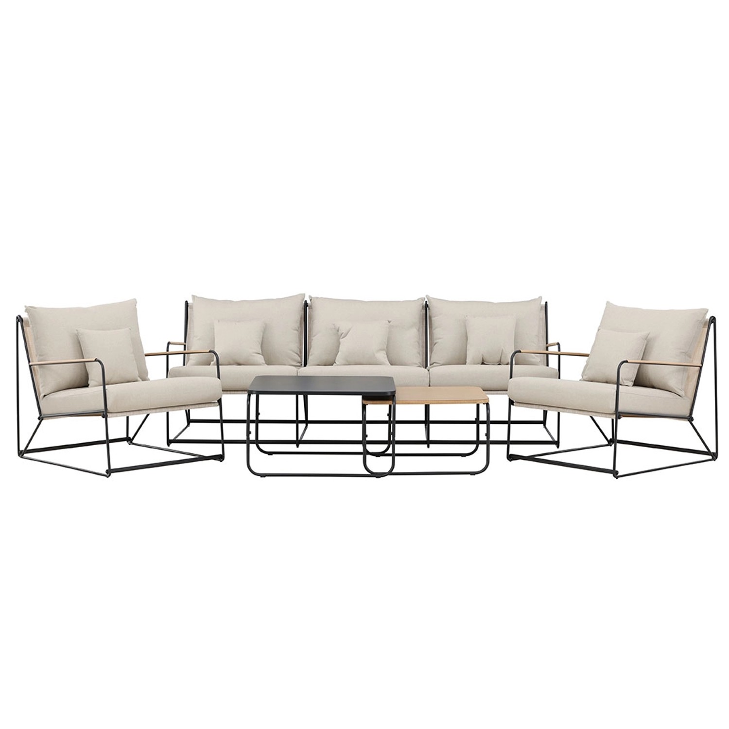 ebuy24 Palazzo Loungeset 1 Sofa 2 Stühle 2 Couchtische Schwarz Tisch cm H41xB60xT60 Stuhl cm H74xB70xT84 Sofa cm H74xB209xT84 ebuy24 Palazzo Loungeset 1 Sofa 2 Stühle 2 Couchtische Schwarz Tisch cm H41xB60xT60 Stuhl cm H74xB70xT84 Sofa cm H74xB209xT84 von ebuy24