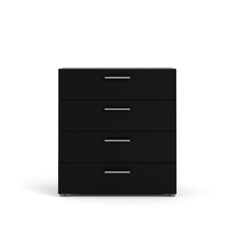 ebuy24 Petra1 Kommode mit 4 Schubladen Mattschwarz von ebuy24