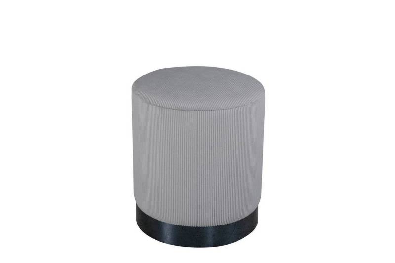 ebuy24 Pouf Benji Pouf, Hocker Ø35cm Samt schwarz, grau. (1-St) von ebuy24