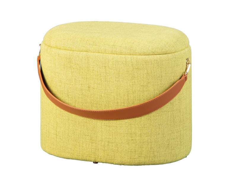 ebuy24 Pouf Dirax Fusshocker, Hocker mit Aufbewahrung gelbgrün von ebuy24