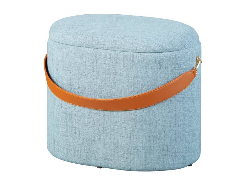 ebuy24 Pouf Dirax Fusshocker, Hocker mit Aufbewahrung grau und von ebuy24