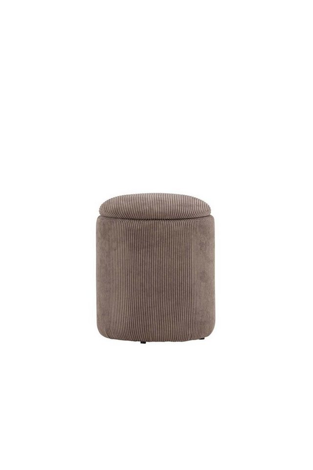 ebuy24 Pouf Limpen Pouf Ø32cm Samt mit Aufbewahrung braun. von ebuy24
