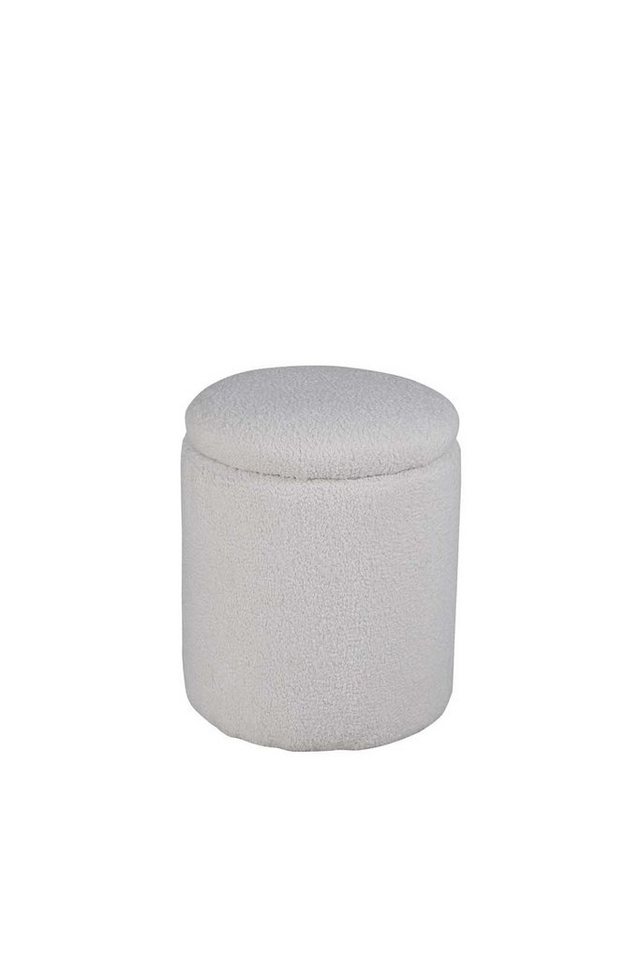 ebuy24 Pouf Limpen Pouf Ø32cm mit Aufbewahrung weiß. von ebuy24