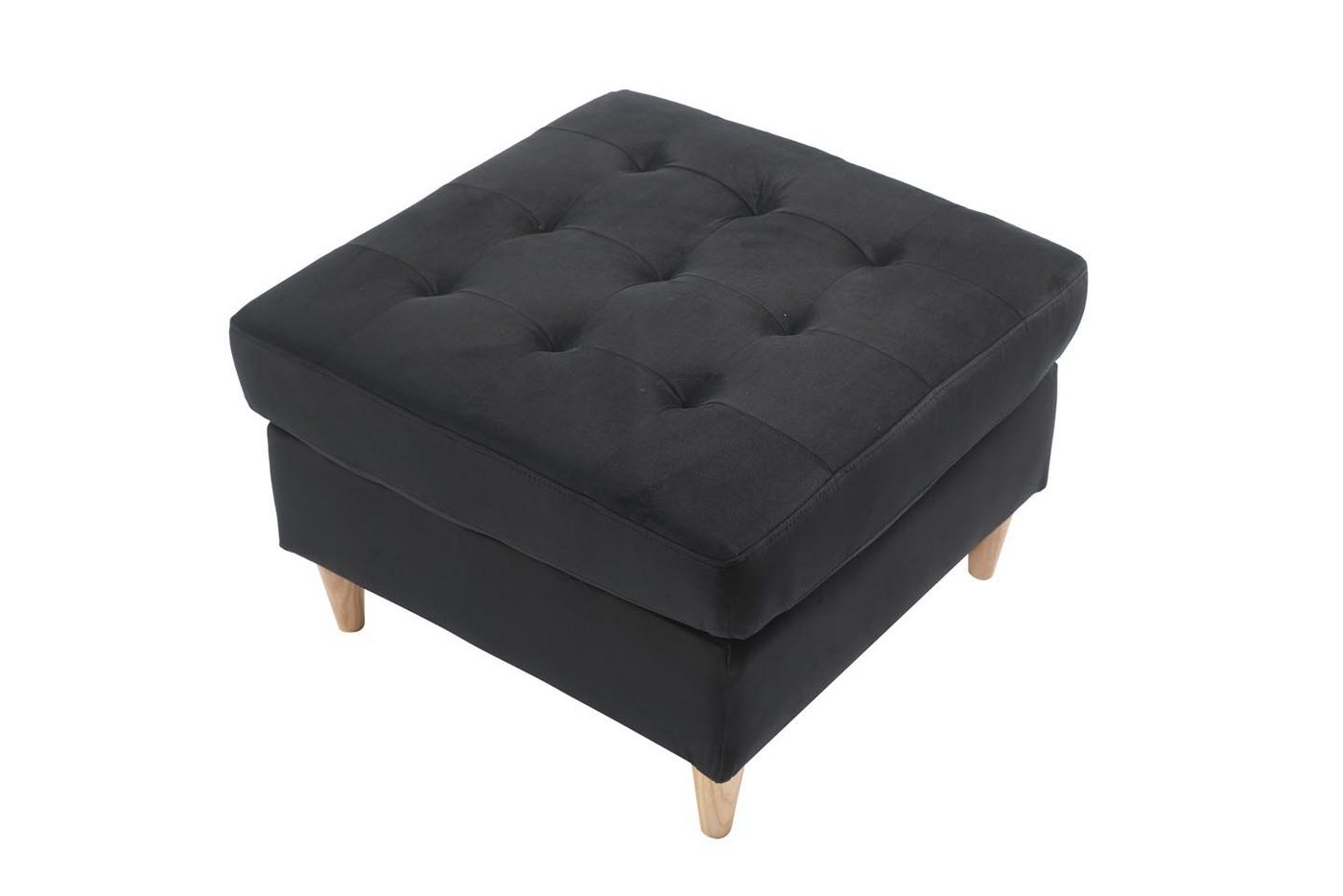 ebuy24 Pouf Marino Pouf Velour schwarz. von ebuy24