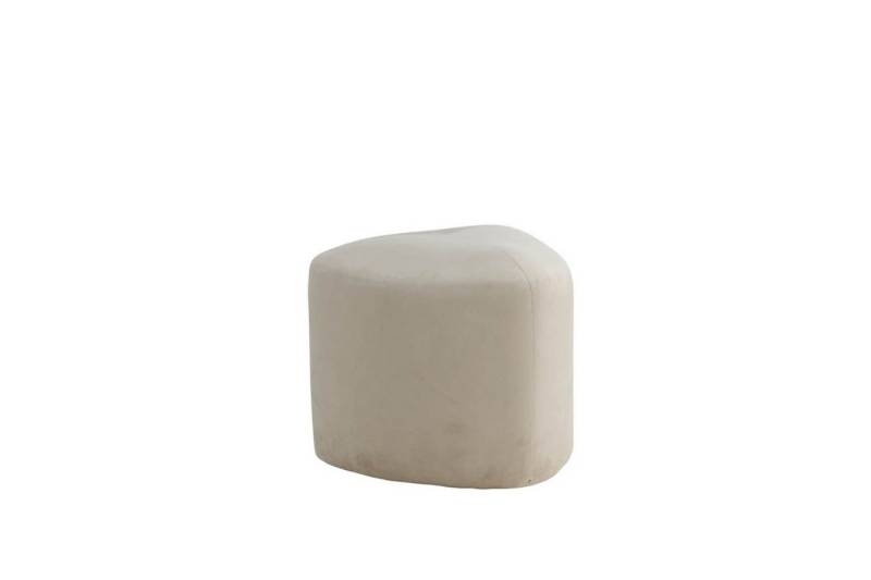 ebuy24 Pouf Peg Pouf, Hocker Ø46cm Velour weiß. (1-St) von ebuy24