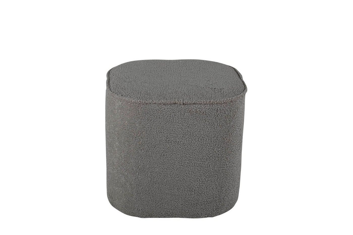 ebuy24 Pouf Piff Pouf, Hocker Ø44cm Teddystoff grau. (1-St) von ebuy24