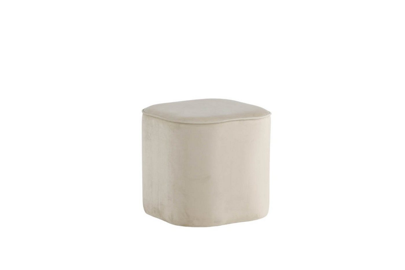 ebuy24 Pouf Piff Pouf, Hocker Ø44cm Velour weiß. (1-St) von ebuy24