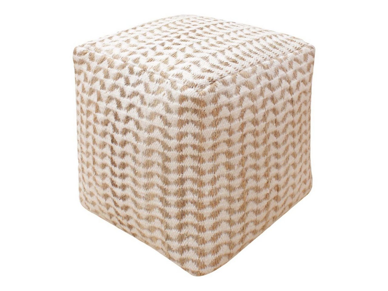 ebuy24 Pouf Vapi Pouf handgewebt 40x40cm natur, offwhite. von ebuy24