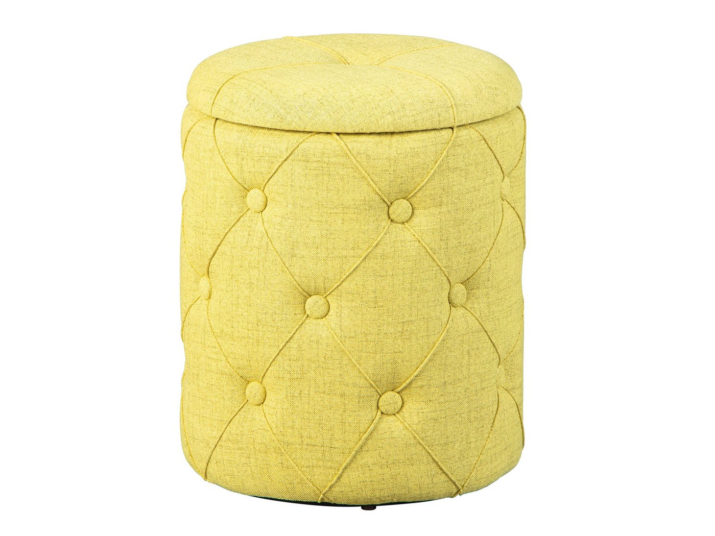 ebuy24 Pouf Ymas Fusshocker, Hocker mit Aufbewahrung gelbgrün von ebuy24