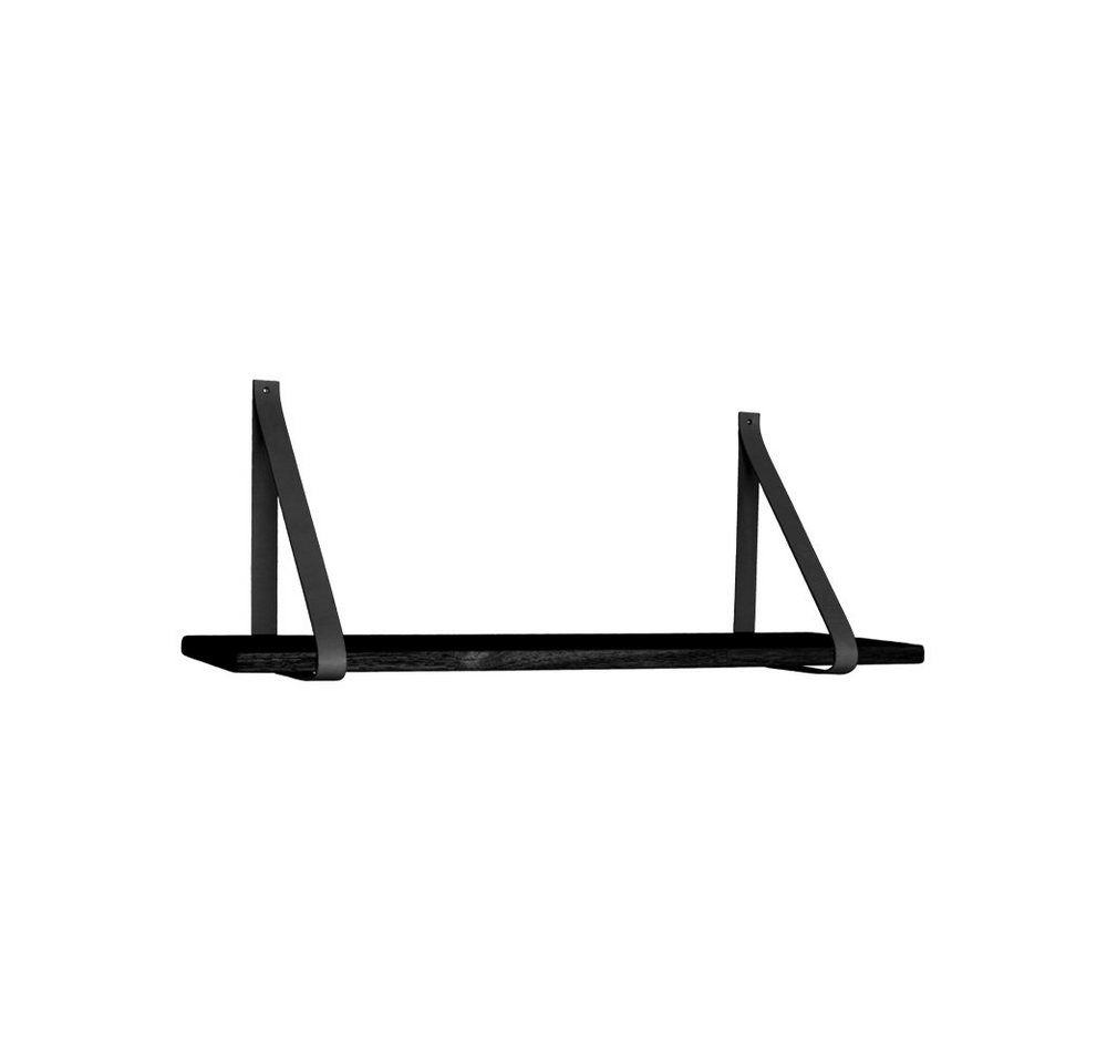 ebuy24 Regal Foyle Wandregal 80x20 cm schwarz, Lederriemen schw ebuy24 Regal Foyle Wandregal 80x20 cm schwarz, Lederriemen schw von ebuy24