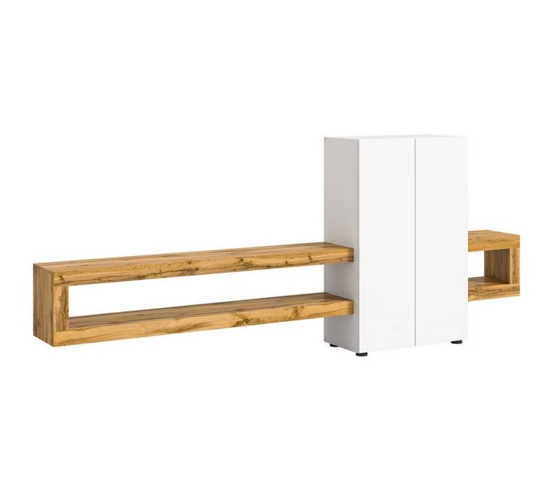 ebuy24 Regal Loft Regalsystem 2 Türen 2 Fächer weiß. von ebuy24