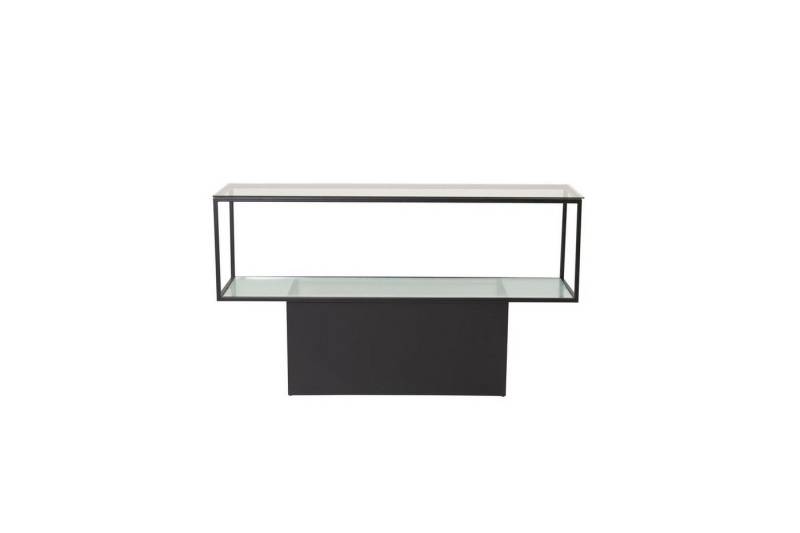 ebuy24 Regal Maglehem Regal mit Ablage 35x130 cm Glas, schwarz. von ebuy24