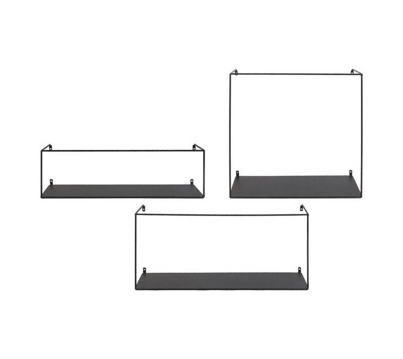 ebuy24 Regal Ulmo Wandregal Set von 3 schwarz. von ebuy24