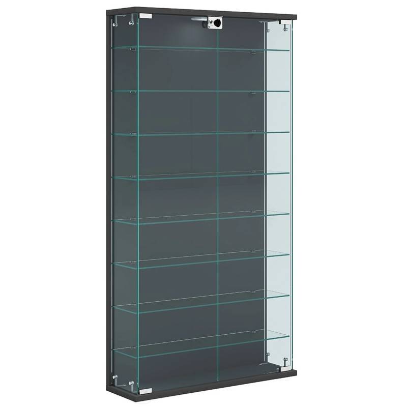 ebuy24 RelasL Vitrinenschrank Wandhängend 2 Türen Anthrazit von ebuy24