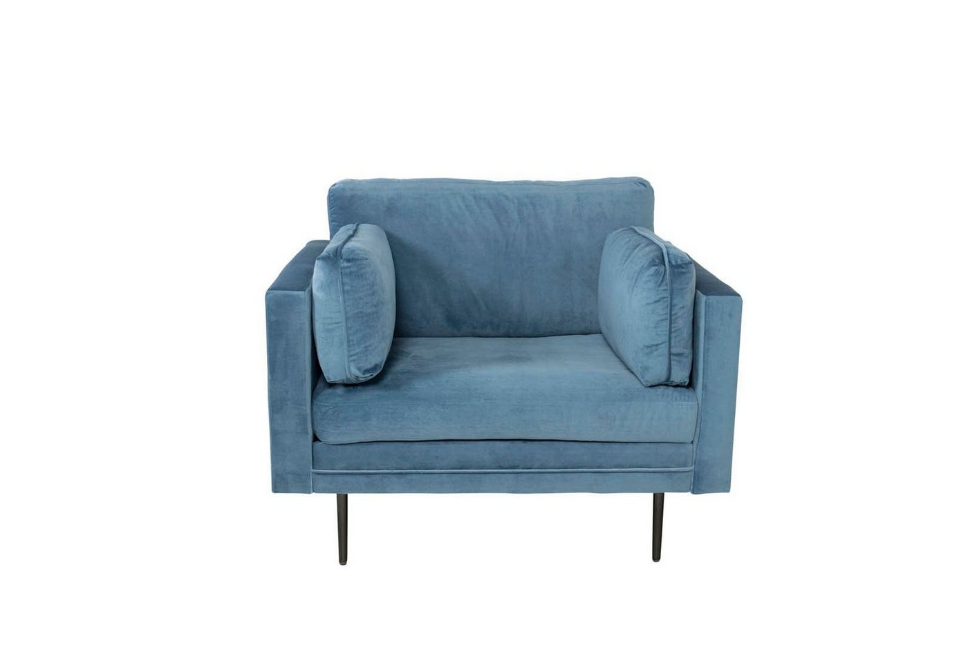 ebuy24 Relaxsessel Boom II Sessel Velour blau. von ebuy24