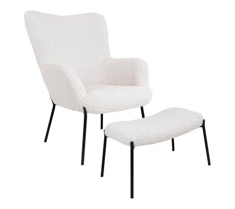 ebuy24 Relaxsessel Glasgow Sessel mit Fußhocker weiß. (2-St) von ebuy24