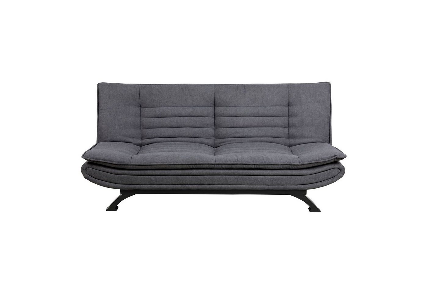 ebuy24 Schlafsofa Fanny Schlafsofa dunkelgrau, Metall schwarz. von ebuy24