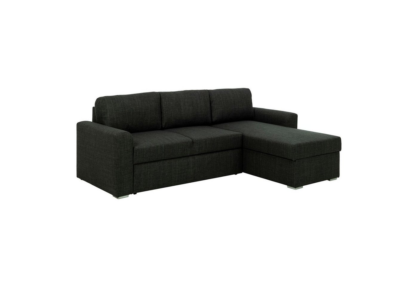 ebuy24 Schlafsofa Flemingsburg Schlafsofa mit Chaiselongue dunkelgra von ebuy24