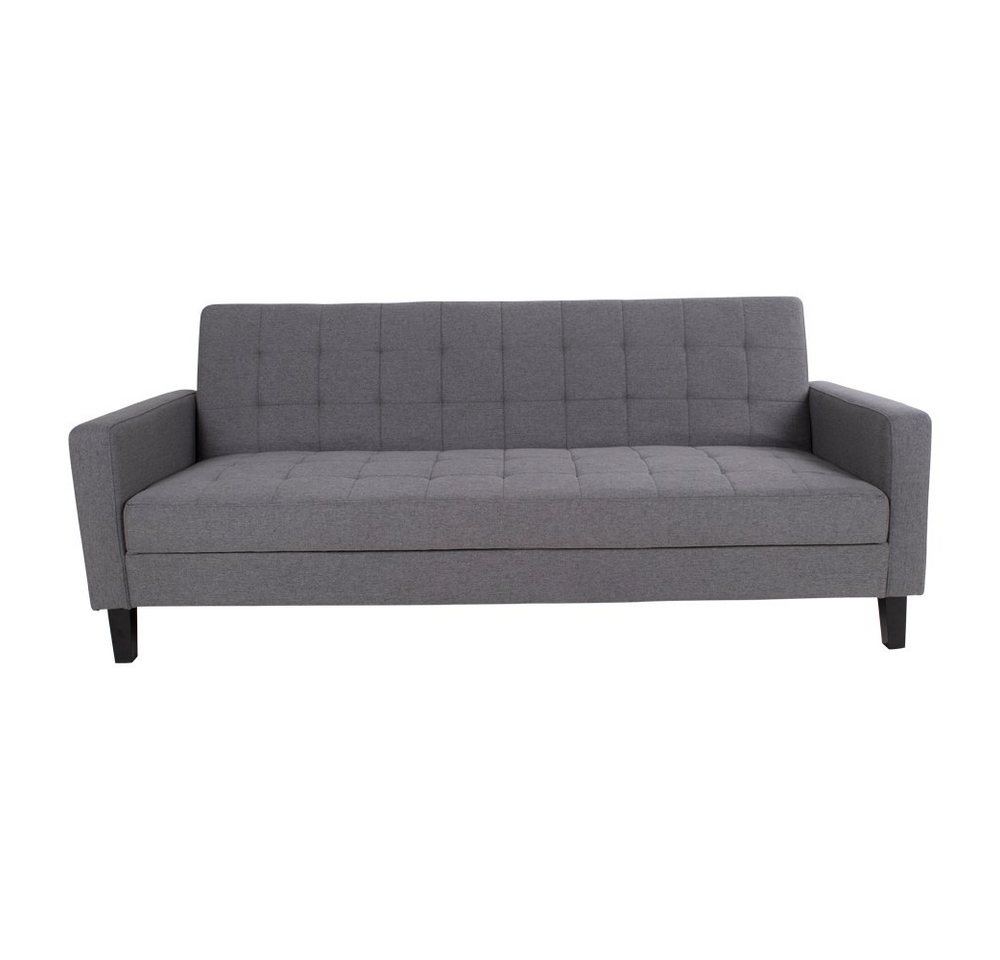 ebuy24 Schlafsofa Mina Schlafsofa dunkelgrau, schwarze Beine. von ebuy24