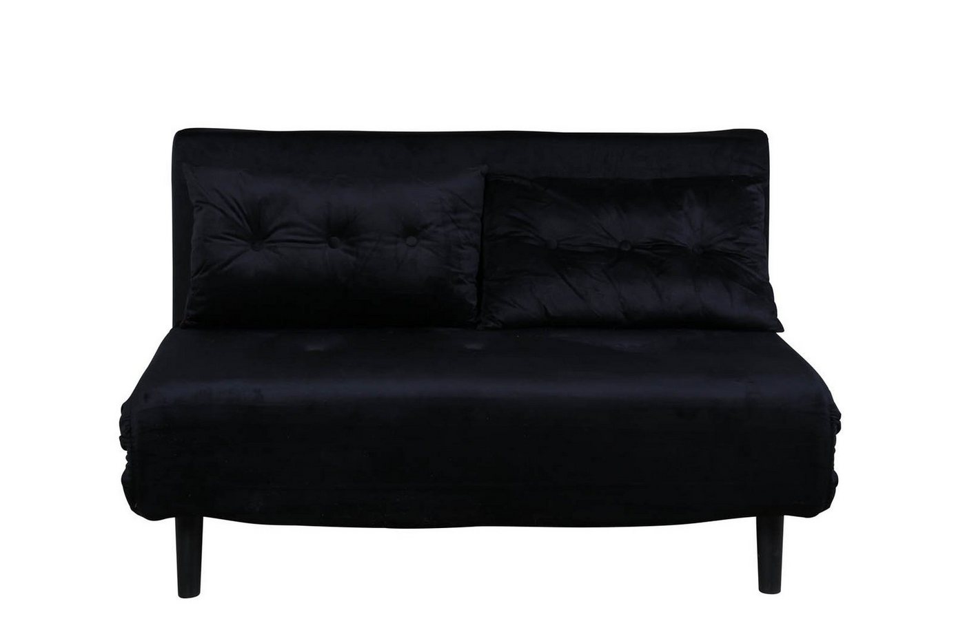 ebuy24 Schlafsofa Vicky Schlafsofa Velour schwarz. von ebuy24