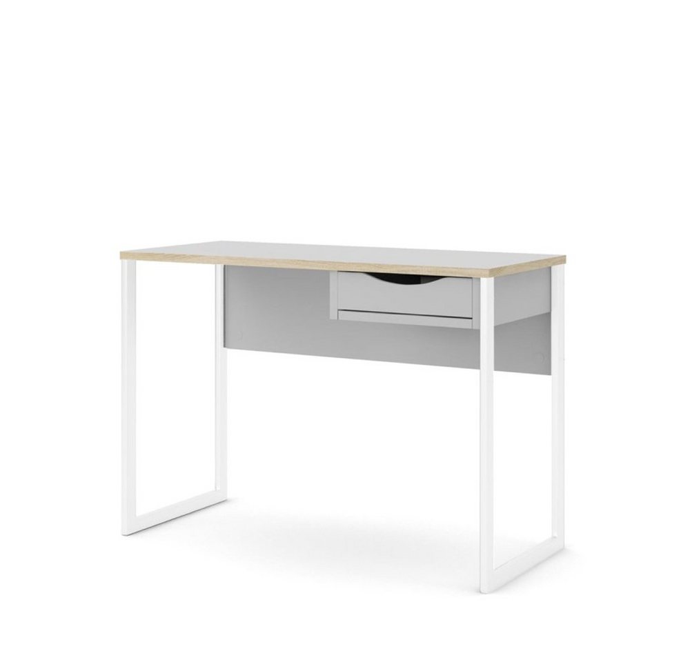 ebuy24 Schreibtisch Fula Schreibtisch 110 cm 1 Schublade weiss, matt w von ebuy24