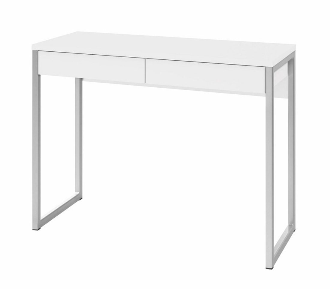 ebuy24 Schreibtisch Fula Schreibtisch 2 Schubladen weiss hochglanz. von ebuy24