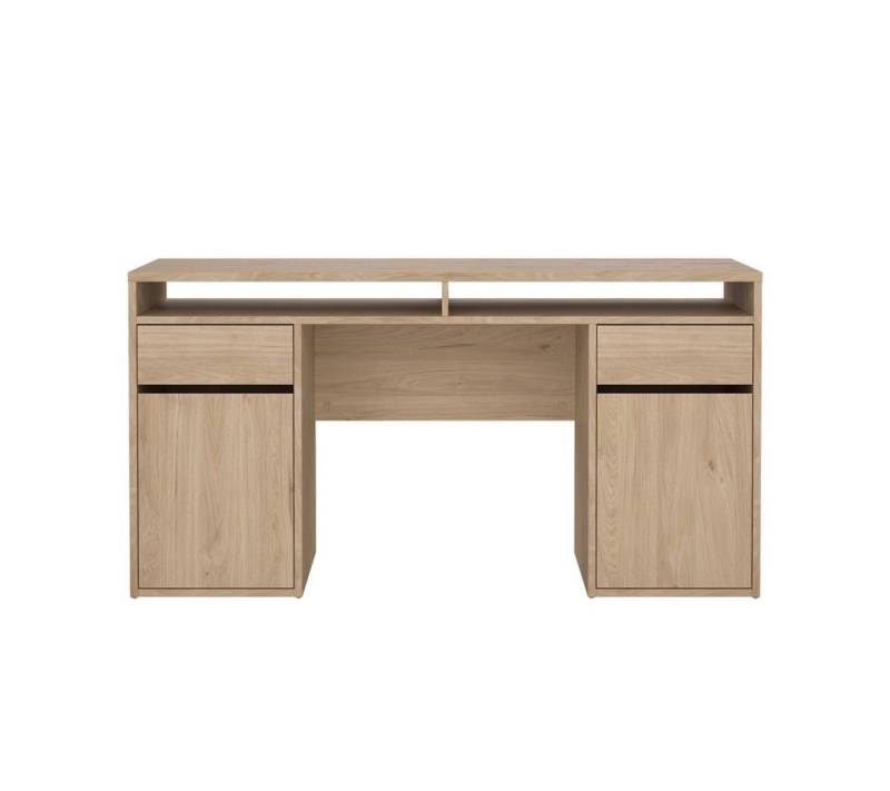 ebuy24 Schreibtisch FunctionPlus Schreibtisch 2 Türen 2 Schubladen Nus von ebuy24