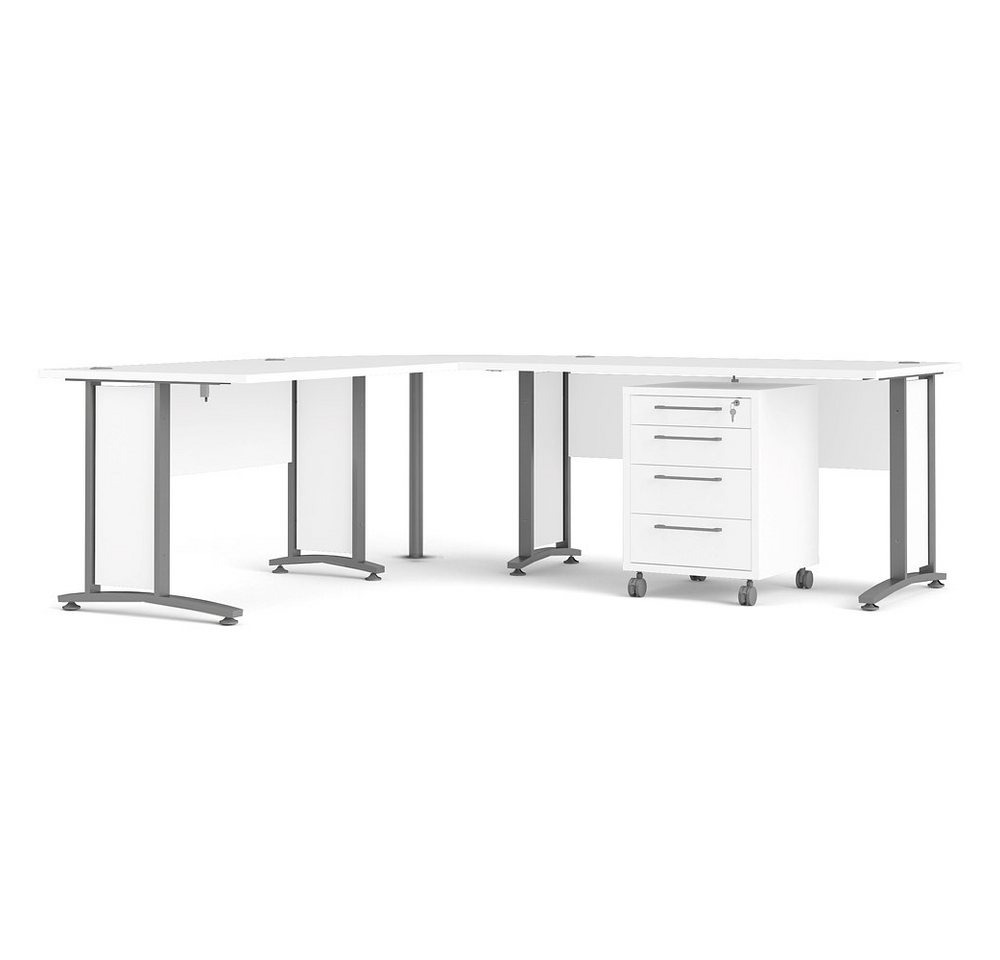 ebuy24 Schreibtisch Prisme Eckschreibtisch 304 mit Rollcontainer weiss ebuy24 Schreibtisch Prisme Eckschreibtisch 304 mit Rollcontainer weiss von ebuy24