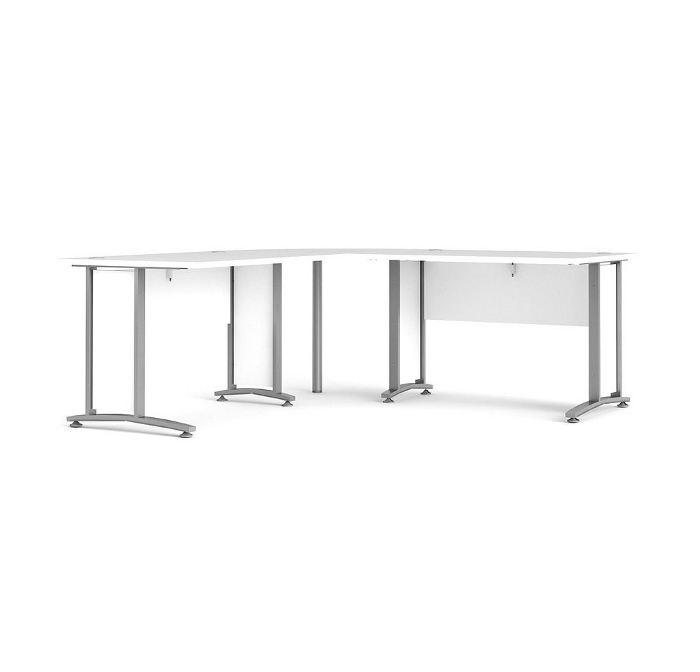 ebuy24 Schreibtisch Prisme Eckschreibtisch weiss von ebuy24